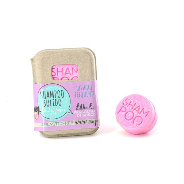 Shampoo solido uso frequente alla Fragolina